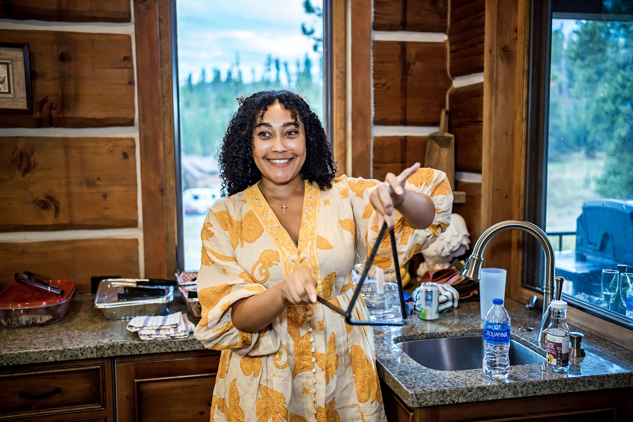 Small, fun wedding in Breckenridge Colorado. Diverse family and friends cooked dinner instead of having it catered.