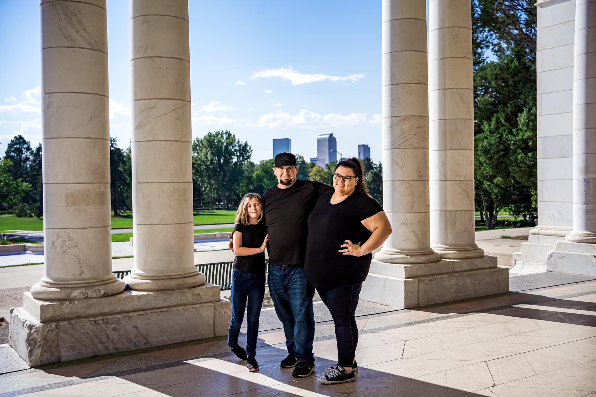 Fun and engagement session at the Pavilion in Cheeseman Park in Denver, CO