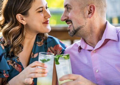 Fun and chill engagement session at Lair o the Bear Park in Morrison, Colorado