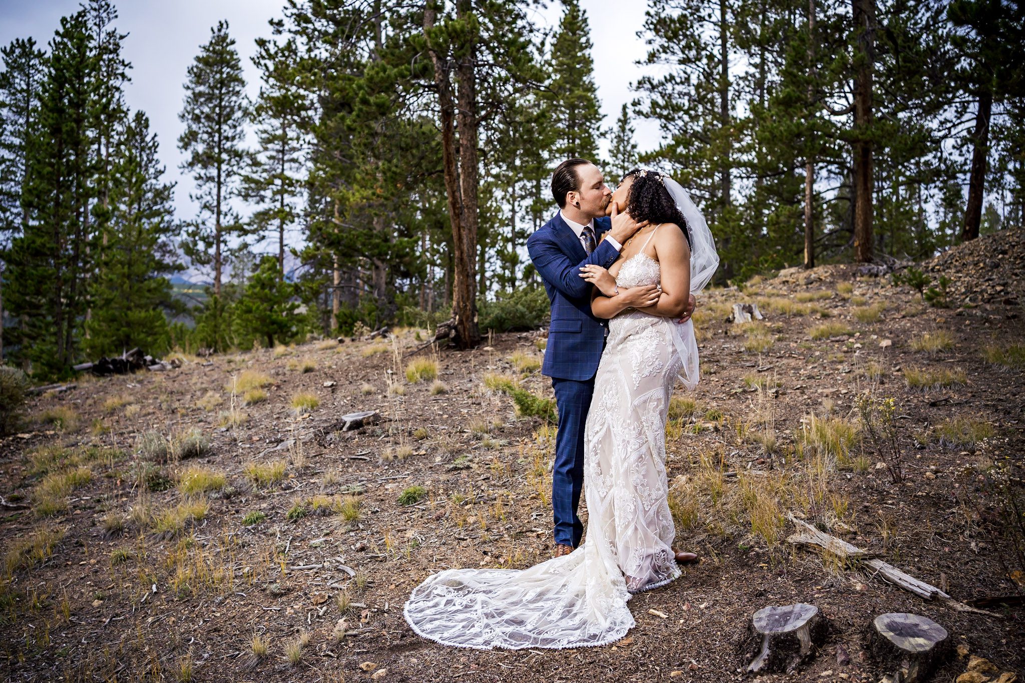 Small, fun wedding in Breckenridge Colorado. Diverse family and friends cooked dinner instead of having it catered.