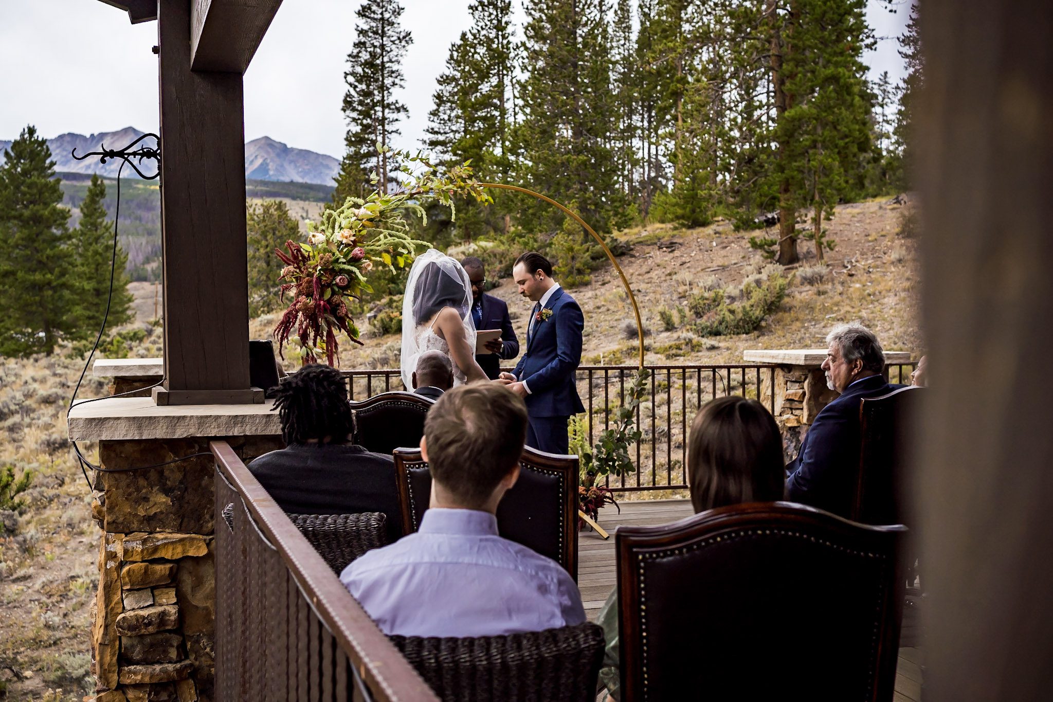 Small, fun wedding in Breckenridge Colorado. Diverse family and friends cooked dinner instead of having it catered.